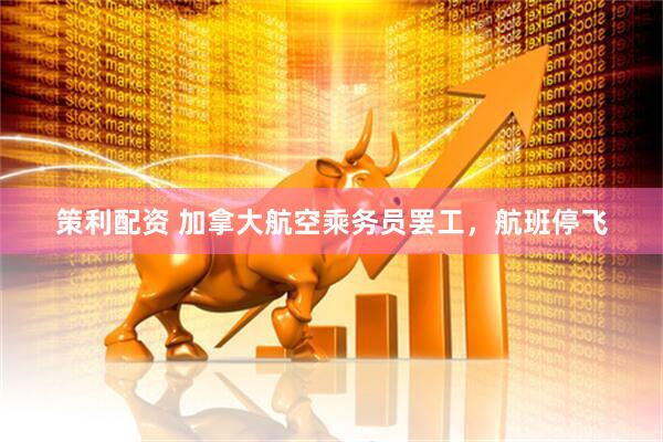 策利配资 加拿大航空乘务员罢工，航班停飞